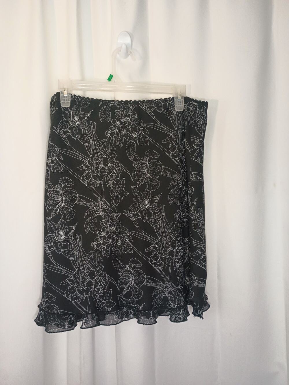 Briggs Womens Dark Cottage Floral Fairy Skirt M Layered Knee Length Romantic